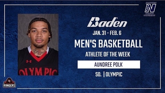 Baden Men's Basketball Athlete of the Week:  Aundree Polk, Olympic College